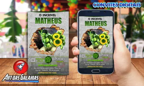 Convite Digital Hulk