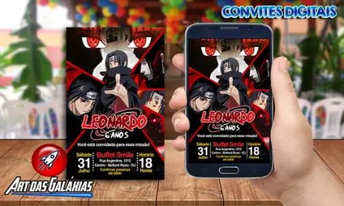 Convite Digital Itachi - Naruto