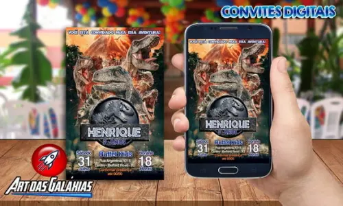 Convite Digital Jurassic Park