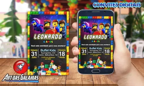 Convite Digital Lego