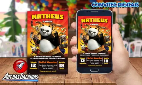 Convite Digital Kung Fu Panda