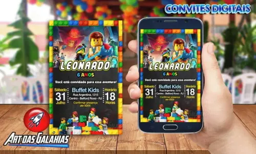 Convite Digital Lego