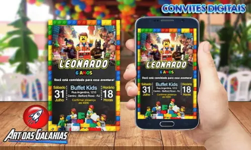Convite Digital Lego