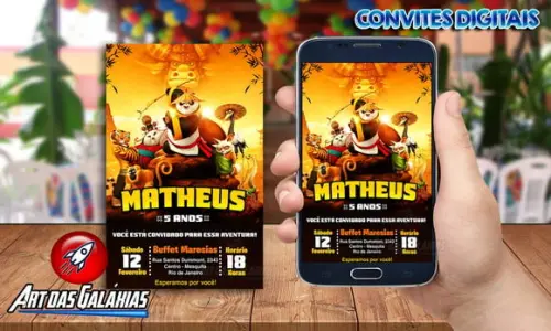 Convite Digital Kung Fu Panda