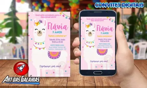 Convite Digital Lhama