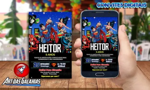 Convite Digital Liga Da Justiça