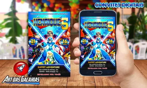 Convite Digital Mega Man