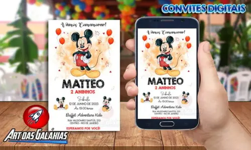 Convite Digital Mickey
