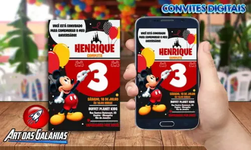 Convite Digital Mickey