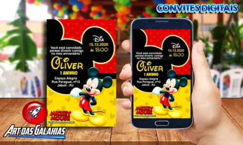 Convite Digital Mickey MOD01