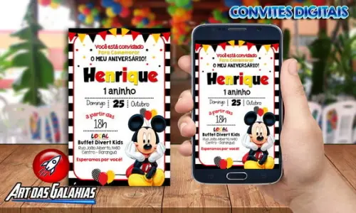 Convite Digital Mickey MOD04