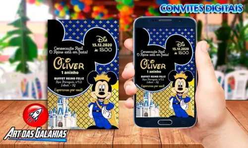 Convite Digital Mickey Realeza