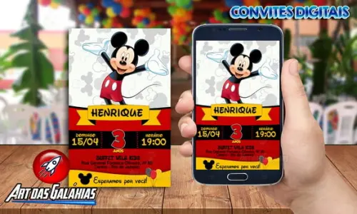 Convite Digital Mickey MOD03