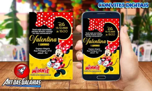Convite Digital Minnie MOD02