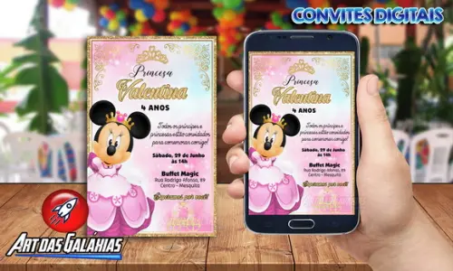 Convite Digital Minnie Princesa