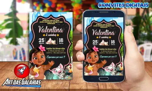 Convite Digital Moana Baby MOD02