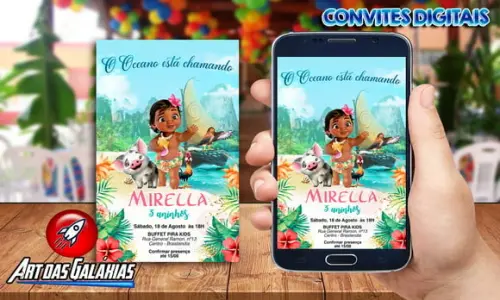 Convite Digital Moana Baby Mod03