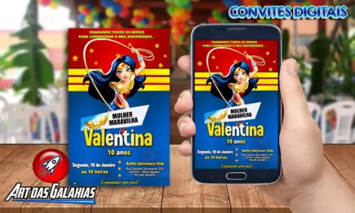 Convite Digital Mulher Maravilha