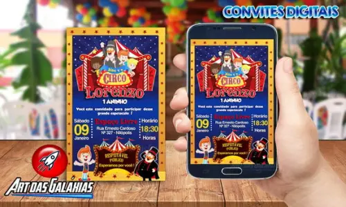 Convite Digital Mundo Bita Circo