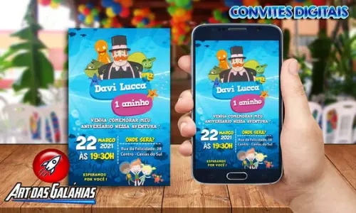 Convite Digital Mundo Bita Fundo do Mar