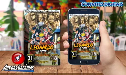 Convite Digital Naruto
