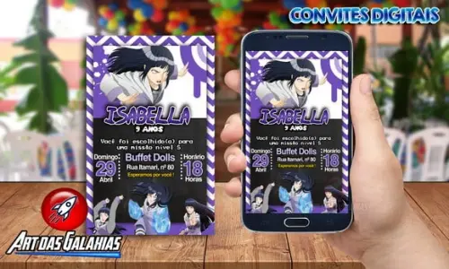 Convite Digital Naruto - Hinata - MOD5