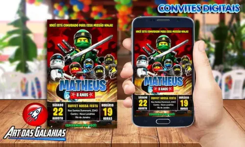 Convite Digital Ninjago