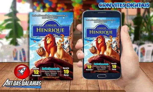 Convite Digital o Rei Leão