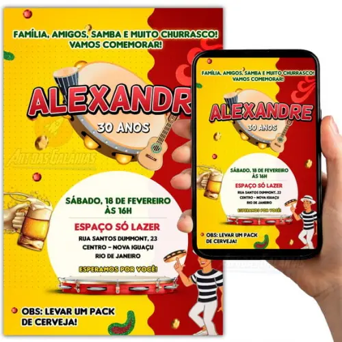 Convite Digital Pagode Roda de Samba