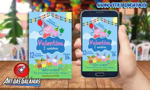 Convite Digital Pepa Pig Mod03