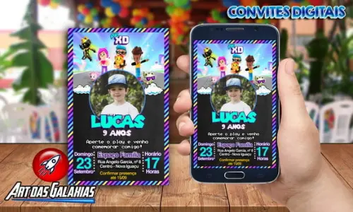Convite Digital PK XD com foto MOD02