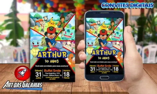 Convite Digital Pokémon