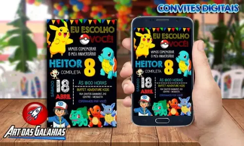 Convite Digital Pokémon