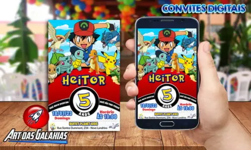 Convite Digital Pokémon
