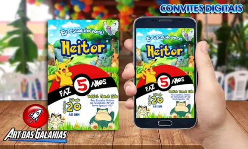 Convite Digital Pokémon