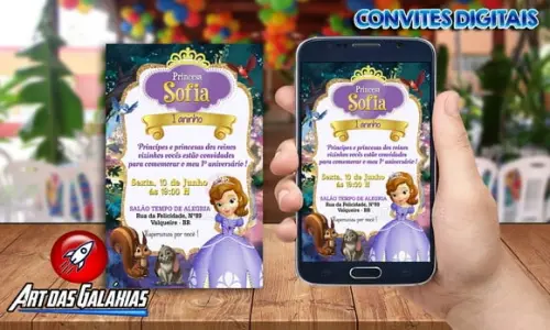 Convite Digital Princesa Sofia MOD1