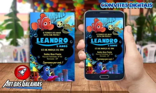 Convite Digital Procurando Nemo MOD1