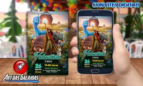 Convite Digital Raya e o Último Dragão MOD1