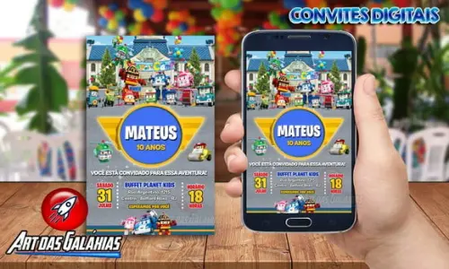 Convite Digital Robocar Poli