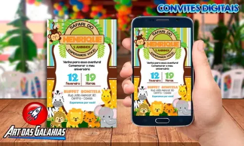 Convite Digital Safari MOD3