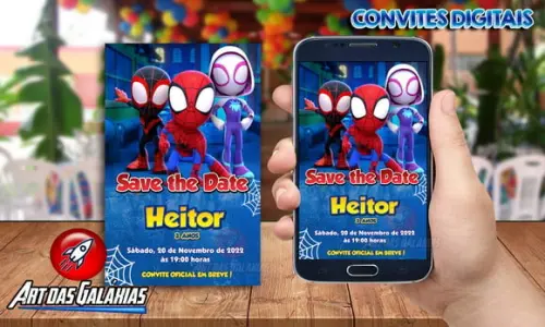 Convite Digital Spidey - Save The Date