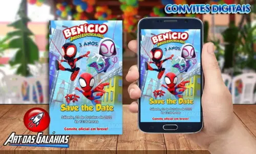Convite Digital Spidey - Save The Date