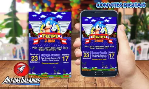 Convite Digital Sonic MOD02