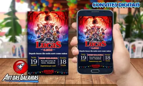 Convite Digital Stranger Things MOD1