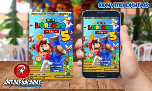 Convite Digital Super Mario