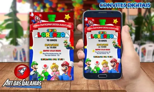 Convite Digital Super Mario