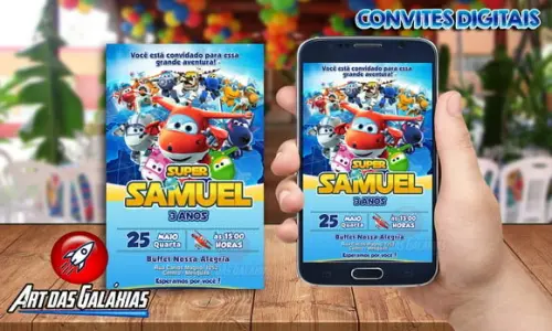 Convite Digital Super Wings