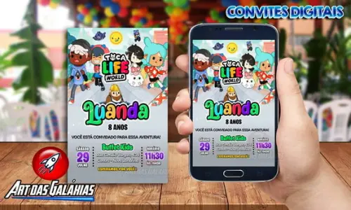 Convite Digital Toca Life World