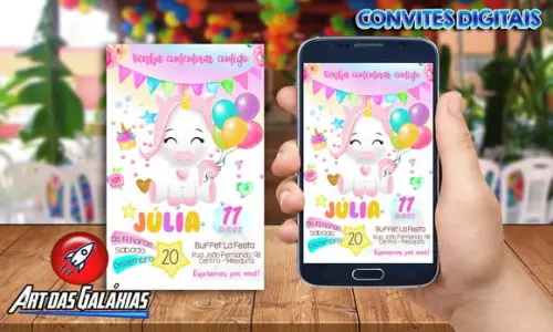 Convite Digital Unicórnio - MOD2
