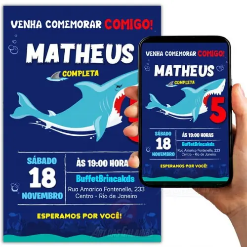 Convite Digital Tubarão